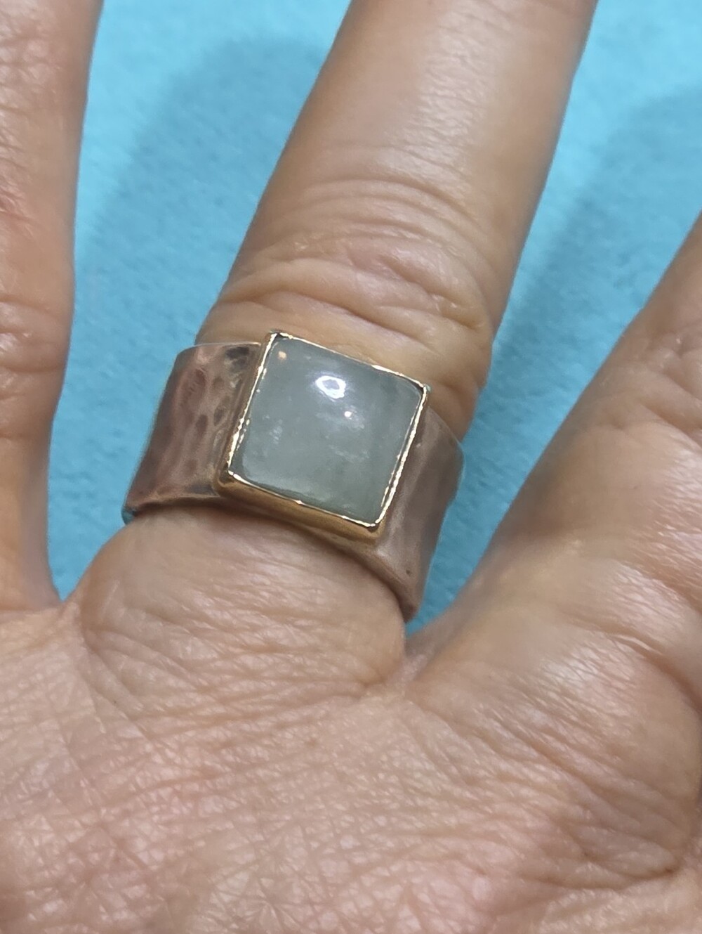 DESIGNER 14K YAM NYC STERLING 925 RING SIZE 7